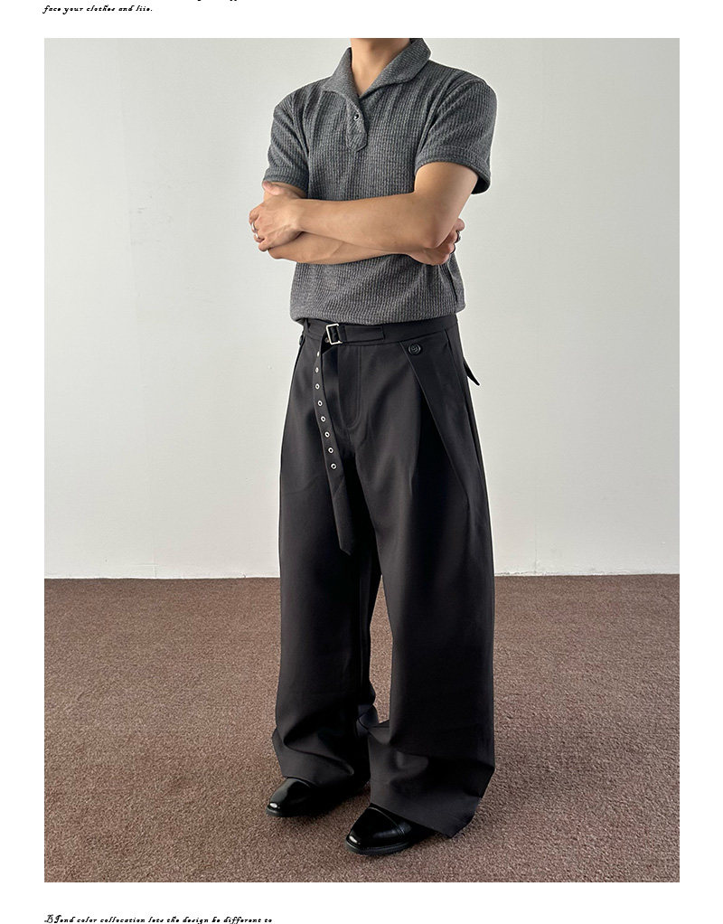 Ретро штаны подходит для мужчин и женщин, в американском стиле, А-силуэт, свободный прямой крой 