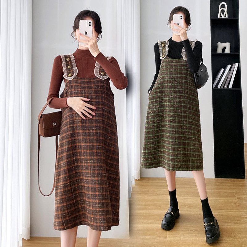 2022 Spring loaded with new Korean version of pregnancy maternity dress with two sets of cuddling bag nepotism suit fashion Ocean Clothing Tide