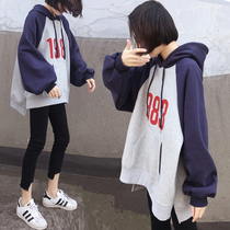 Pregnancy Woman Dress Autumn Clothing New Korean Version of the Long Clothing Plus Fat Increase Code 200 Catty Blouses Autumn Winter Coat Tide