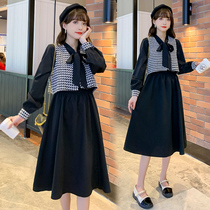 Spring and autumn loaded with new conception of maternity dress with long style dress and dress foreign air suit fashion models Machia pregnancy dresses