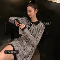 Sandro asw pullover sweater dress Korean slim waist skirt hip skirt 2021 autumn new