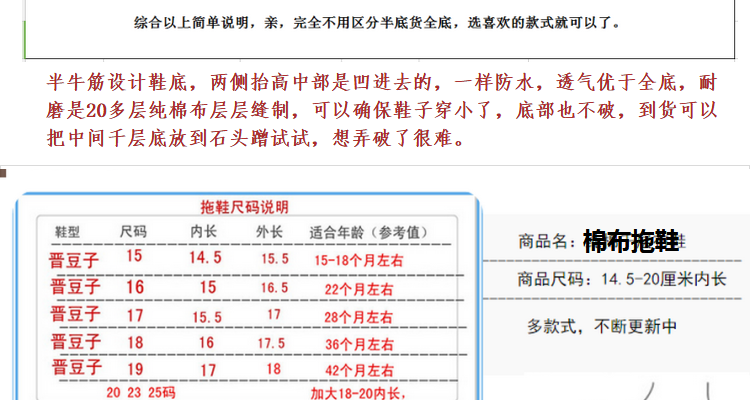 Pantoufles enfants en coton pour été - semelle tendon - Ref 1032177 Image 19