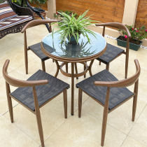 Outdoor patio tables and chairs Outdoor leisure tables Coffee tables Outdoor outdoor terrace Garden balcony Yard 3 five sets of combinations