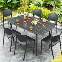 Outdoor tables and chairs Courtyard Garden Leisure rock board tables Villa Open-air terrace Terrace Balcony Nordic Outdoor tables and chairs