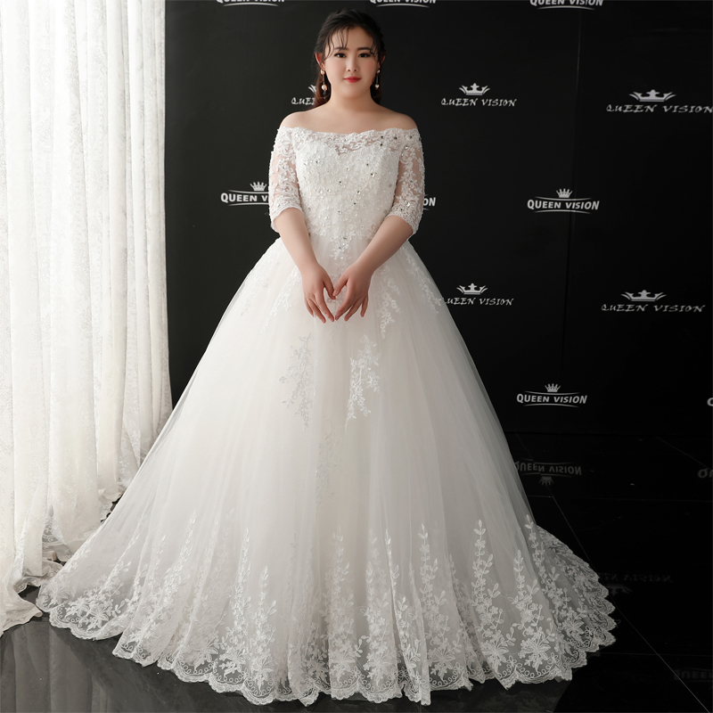 The main wedding dress is 200 catties of fat MM, increase the fat trailer summer 2023 new bride heavy workers cover the arm and thin The main wedding dress is 200 catties of fat MM, increase the fat trailer summer 2023 new bride heavy workers cover the arm and thin