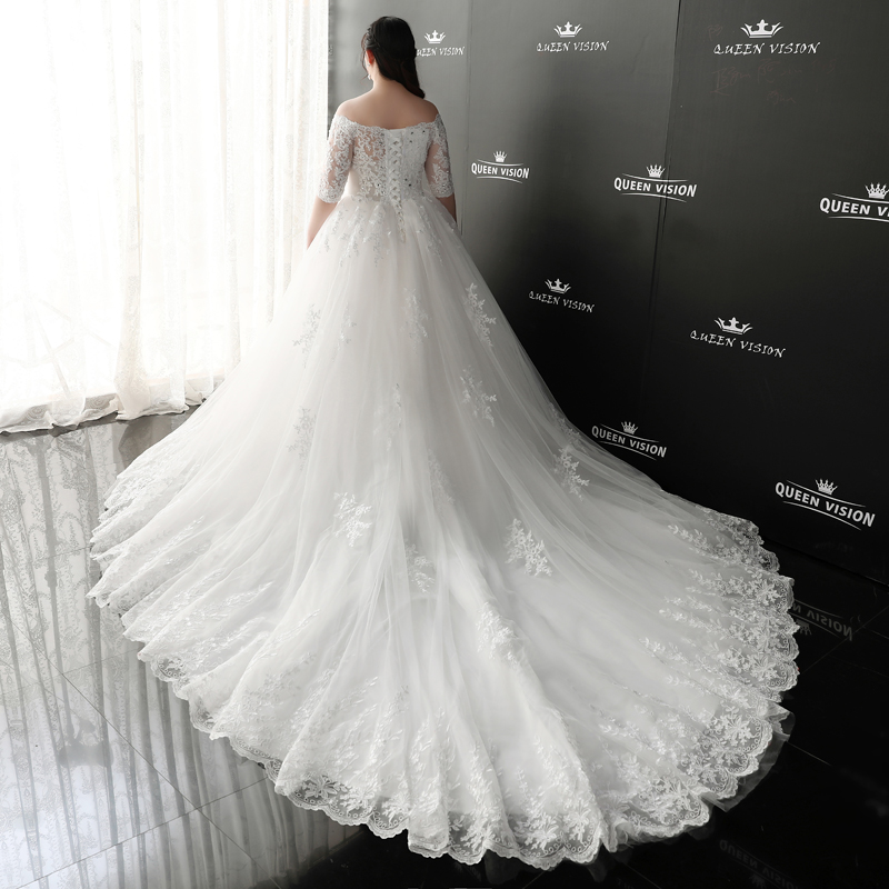 The main wedding dress is 200 catties of fat MM, increase the fat trailer summer 2023 new bride heavy workers cover the arm and thin The main wedding dress is 200 catties of fat MM, increase the fat trailer summer 2023 new bride heavy workers cover the arm and thin
