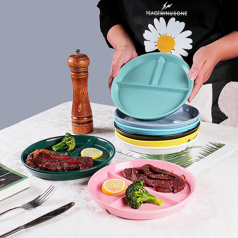 Slimming Meal Plate Ceramic Dosing QUANTITATIVE AND FAT REDUCTION DINNER PLATE CHILDREN DINNER PLATE ONE EATING THREE GAGGERS SEPARATED DINING HOME
