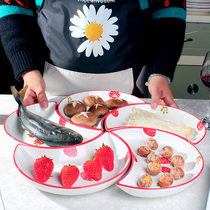 Net Red meal moon plate combination Crescent platter tableware set creative personality ceramic dish household dish