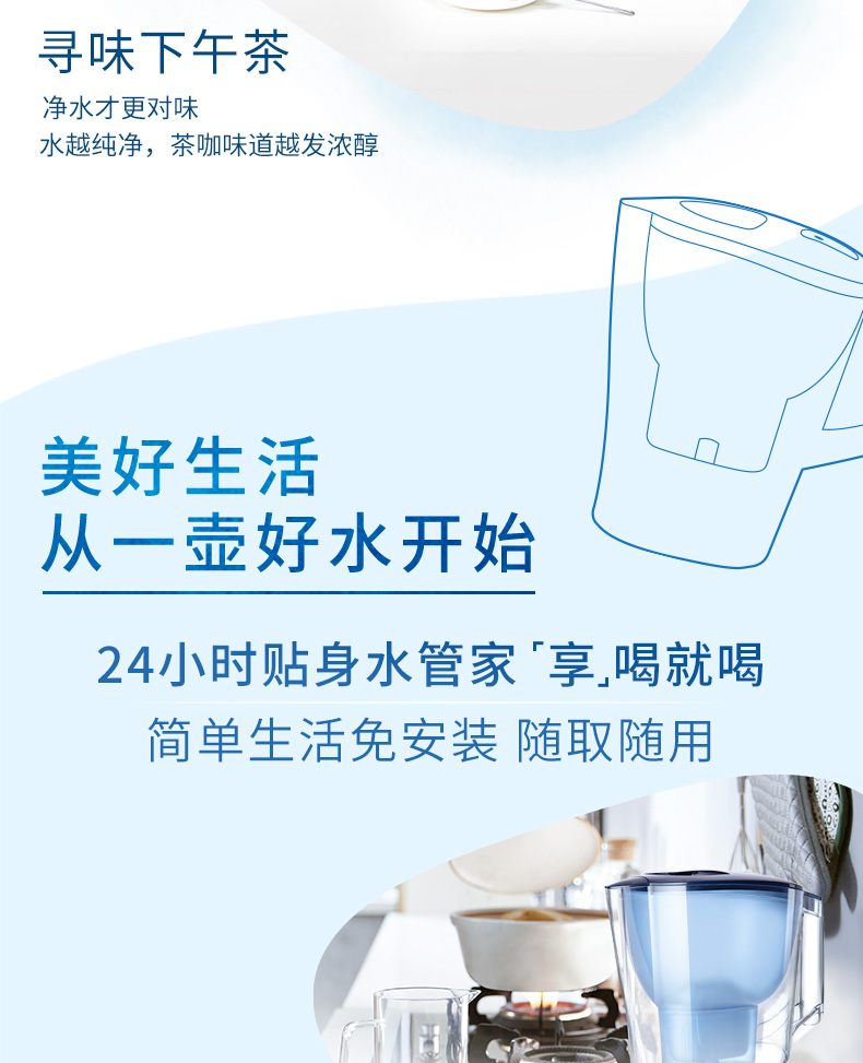 碧然德 Aluna XL 净水壶 3.5L+ 4个滤芯 图5