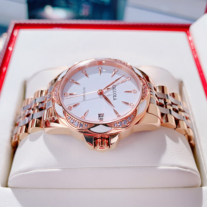 Corolla ladies watch brand automatic mechanical watch fashion ceramic waterproof simple trend women's watch