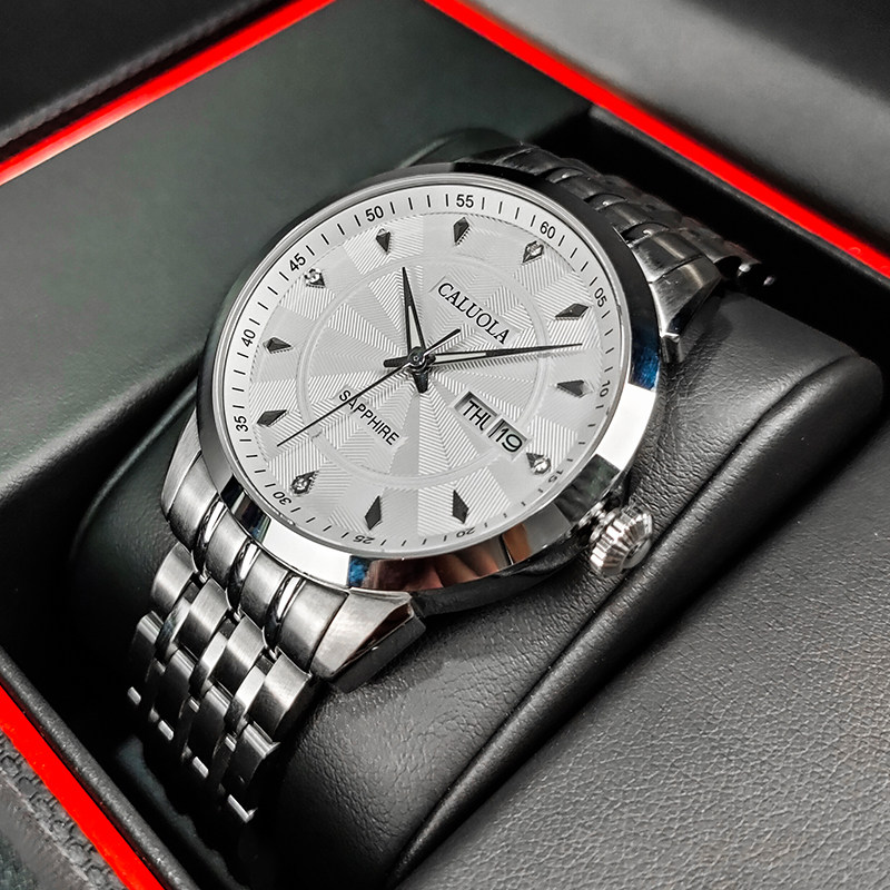 Carole brand men's watch men's fashion belt automatic mechanical watch waterproof luminous business men's watch - Taobao