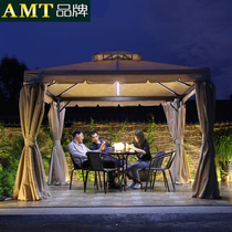 Outdoor umbrella parasolar garden garden beach four-foot shows display Roman tent