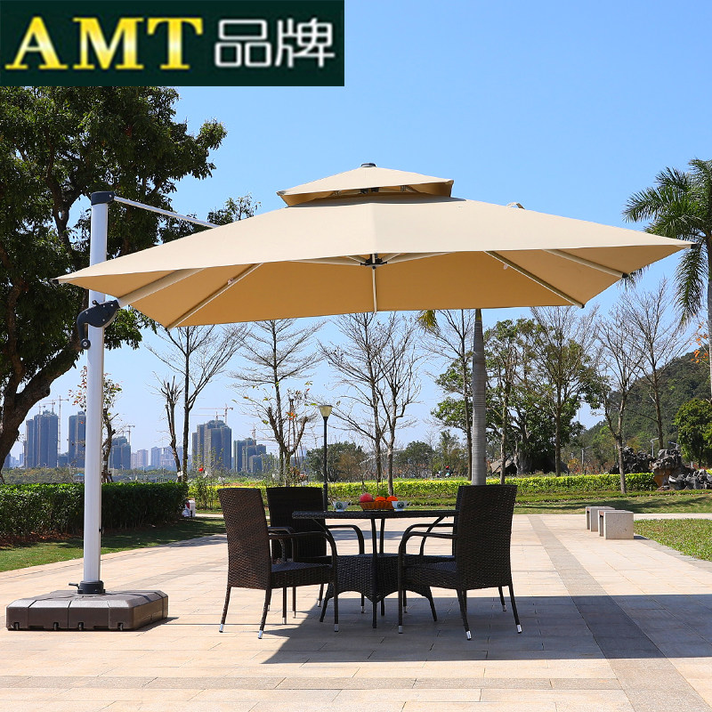 Outdoor umbrella parasol Garden large parasol 3 5 meters outdoor security guard booth advertising umbrella Garden umbrella Roman umbrella