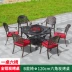 Bàn BBQ ngoài trời Bàn ghế ngoài trời Vườn giải trí Nhiều người Bàn ăn sắt Lò nướng gia đình Lò nướng ngoài trời Đồ nội thất bằng nhôm đúc bàn ăn ngoài trời Bàn ghế ngoài trời / sân
