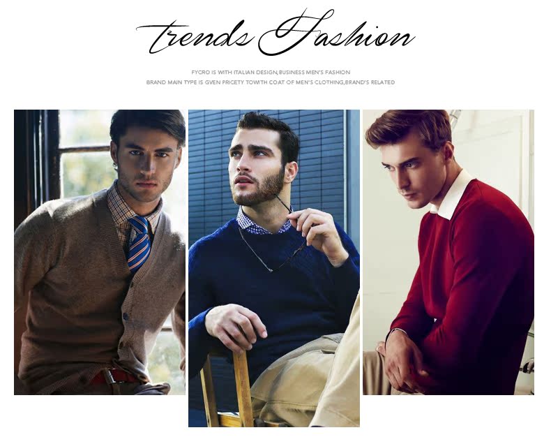 Hỏng mã giải phóng mặt bằng áo thun nam 100% áo len cashmere 2018 mùa thu và mùa đông áo len mới áo len nam 3518 - Áo len Cashmere thời trang nam