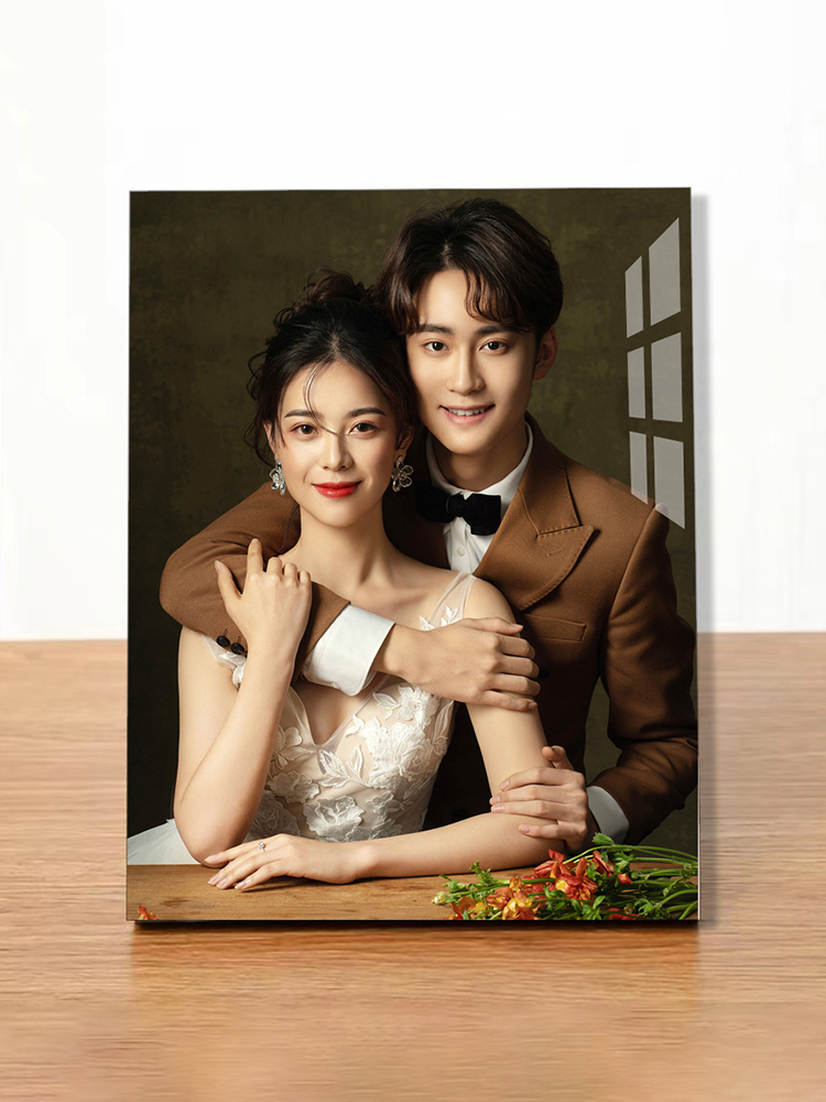 <!--婚纱照相框摆台高级感照片定制结婚照全家福宝宝照创意多宫格桌摆-->
