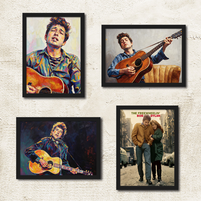 Bob Dylan Poster Decorative Painting Bob Dylan Artistic Hanging Painting Coffee Bar Music Store Art Photo Wall