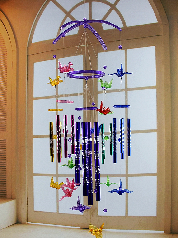 Heart type Thousand Paper Cranes with Imitation Crystal Creative Children Hanging Accessories for Girls and Girls Day Gift bedroom Balcony Decoration