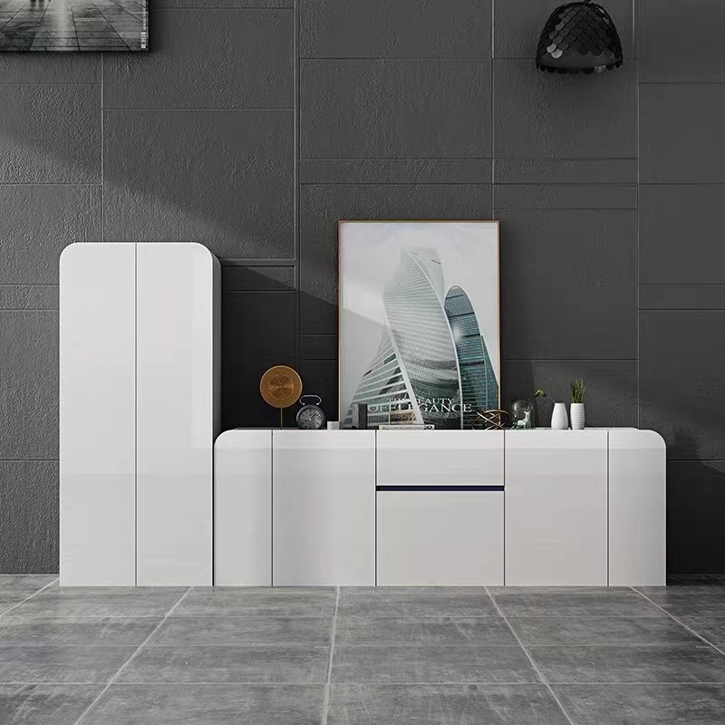 White paint office file cabinet modern minimalist storage cabinet floor data cabinet custom display cabinet creative cabinet