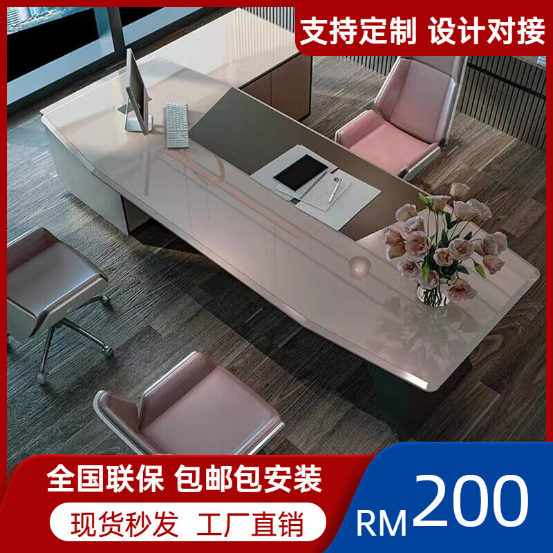 Creative paint boss desk fashion desk simple modern president desk design office furniture light luxury executive desk