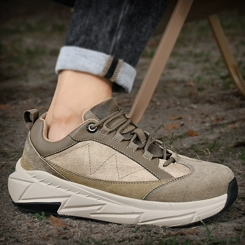 Мужская высокая альпинистская нескользящая спортивная обувь на платформе подходит для пеших прогулок, осенняя, мягкая подошва