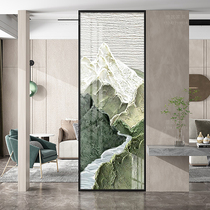 Customized art glass entrance hall partition screen living room home decoration light luxury abstract simple frosted tempering process
