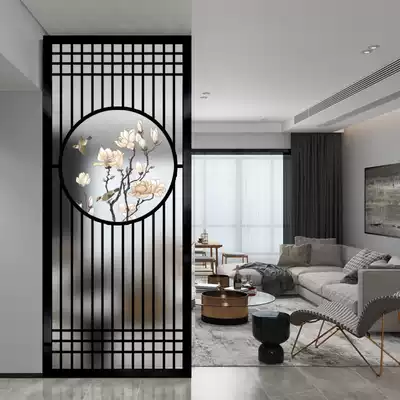 New Chinese screen partition Living room entrance entrance occlusion bedroom sink Simple modern European Frosted glass