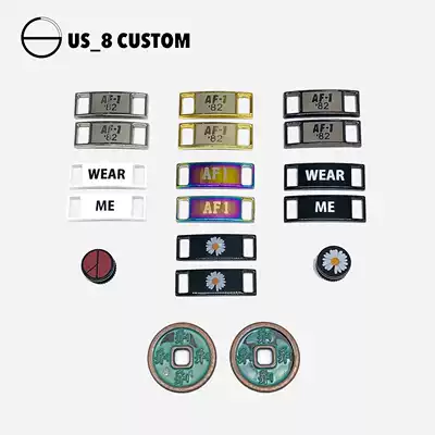 US8 sneakers custom AJ1AF1 Air Force One Sup Daisy Quan Zhilong metal silk joint copper money shoelace buckle