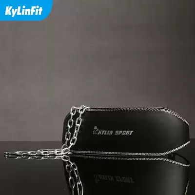 Weight-bearing fitness belt Single and double lever pull-up weighted thickened iron chain sports belt Waist strength training