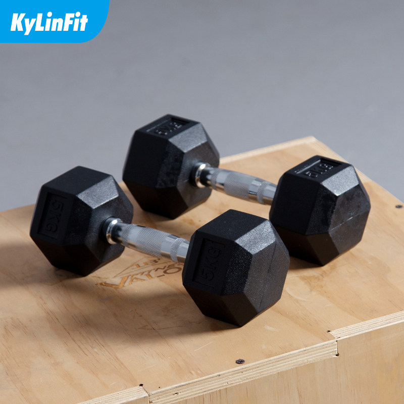 Hexagon Dumbbells Men Practice Arm Muscle Home Fitness Equipment 5kg10 Kg 15 20kg Packs Glue Dumbbells Female Pair