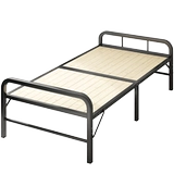 Деревянная доска жесткая доска кровать одиночная аренда дома экономика дома маленькая кровать двойная 1m1,2 метра простая железная рама складная рама складная кровать