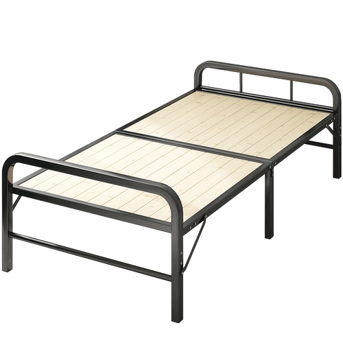 Деревянная доска жесткая доска кровать одиночная аренда дома экономика дома маленькая кровать двойная 1m1,2 метра простая железная рама складная рама складная кровать