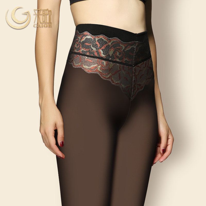 Autumn and winter underwear women's plus velvet thick outer wear high waist camel wool cotton pants foot silk trousers fake meat warm pants