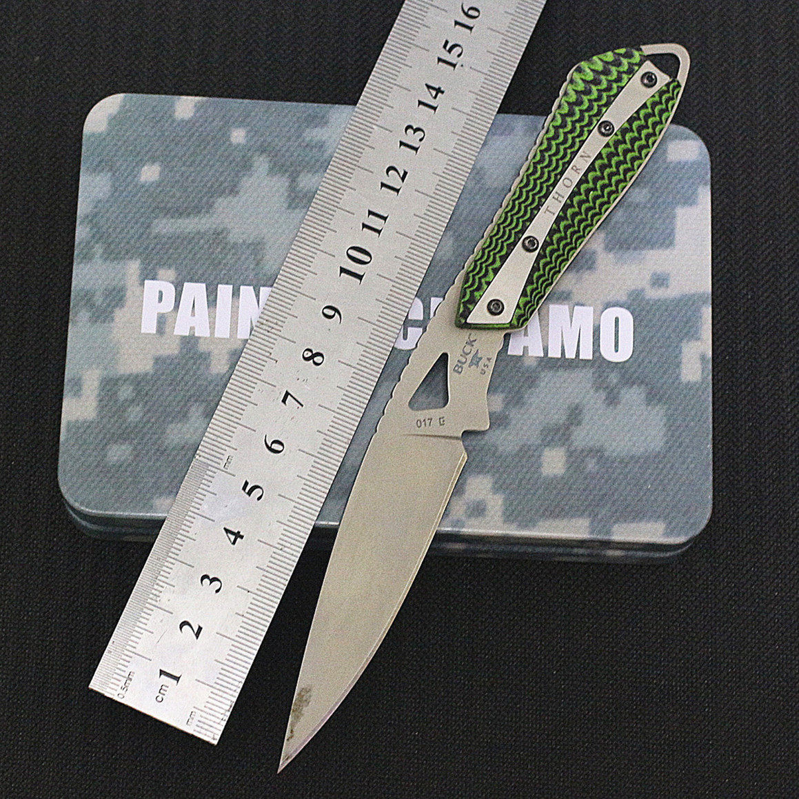 Original U.S. imported Buck 0017GRS-B small straight knife city EDC good product with leather case