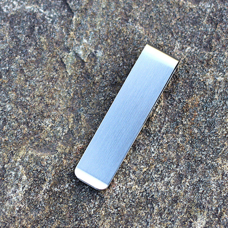 Stainless Steel Long Fashion Wallet Metal Wallet Stainless Steel Wallet Traveler's Diary Pen Clip Coin Clip