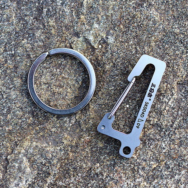 Three-edged wood SK004D lucky digital key button fine steel minimalist living key buckle-Taobao