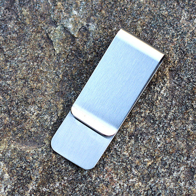 Stainless Steel Wide Wallet EDC Portable Metal Wallet Stainless Steel Thickened Wallet Coin Clip Bill Clip