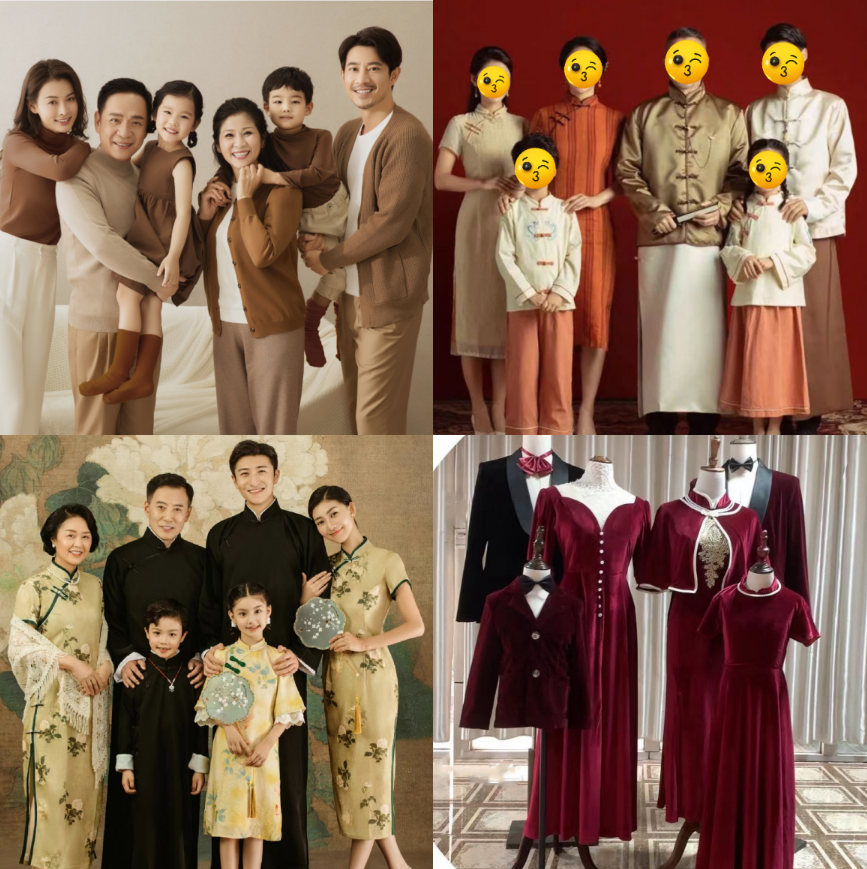 📸 A must-have for the new year family portrait - cheongsam-themed clothing