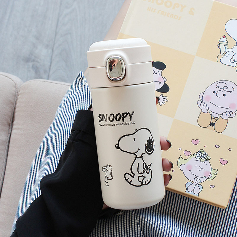Snoopy insulation cup girl heart ins cute portable small student simple water cup children's stainless steel cup