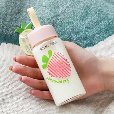 Korean version of mini glass female portable cute ins small water Cup student simple creative small capacity Cup