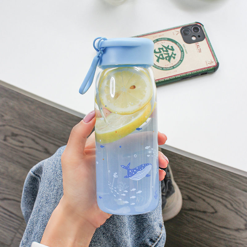 Cute Teenage Girl Net Red Water Cup Korea Fresh Brief About Portable Glass Cup Creative Trend High Face Value cup