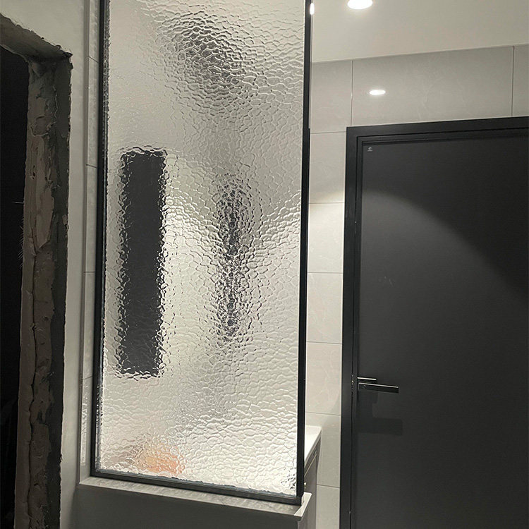 Ultra-white water pattern silver ripple double grid mosaic ultra-white crystal square gold yuan wick entrance partition glass