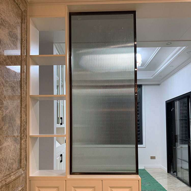 Changhong glass striped corrugated wave art partition screen household tooling art patterned glass
