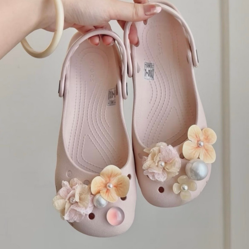 Pink Flower Ballet Shoes, Clogs, Shoe Flower Accessories, Buckle DIY Decorative Buckle Accessories Suitable for Crocs Pink Flower Ballet Shoes, Clogs, Shoe Flower Accessories, Buckle DIY Decorative Buckle Accessories Suitable for Crocs