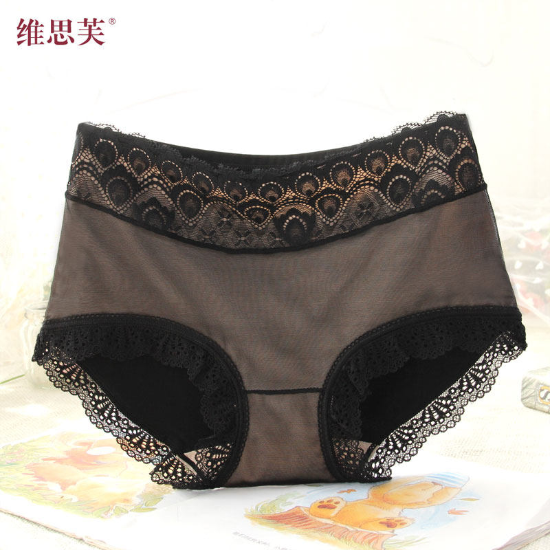 Vithève 4 dress mid-waist ladies Briefs Sexy Lace Soft And Breathable Modale Fabric Triangle Pants