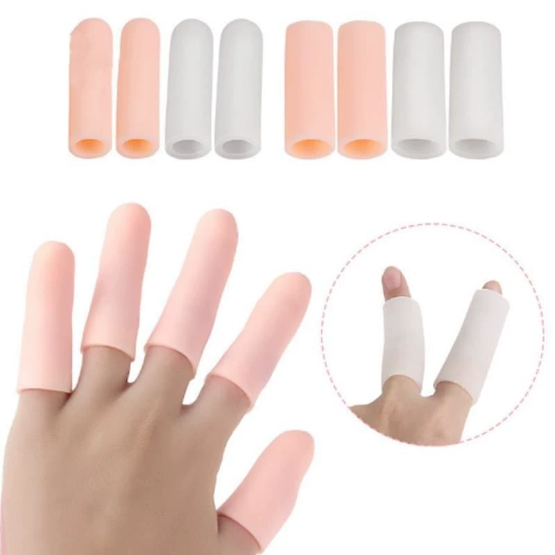 Cao su nắp ngón tay cao su bọc ngón tay silicone dày Tấn bảo vệ cắt rau cao su Tấn mài Tấn nóng bảo hộ lao động ngón tay