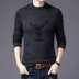 Áo len nam mùa đông 100% nhung nguyên chất cổ tròn áo len cashmere dày Áo len dệt kim xu hướng thời trang
