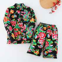 Northeast great flower silk cotton clothes cotton pants men suit winter thickened warm cotton padded jacket for body cotton clothing Cotton Clothing Warm Pants