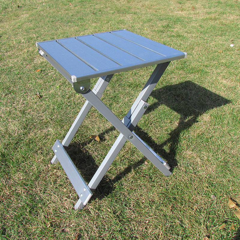 Outdoor Aluminum Alloy Folding Fishing Bench Wild Cooking Portable Beach Chair Metal Thickening Sitting Train Maza Casual Stool