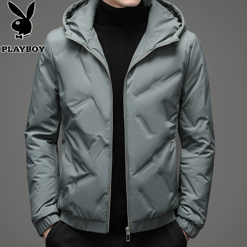 Playboy, пуховик для отдыха с пухом, демисезонная удерживающая тепло куртка, увеличенная толщина, для мужчины среднего возраста